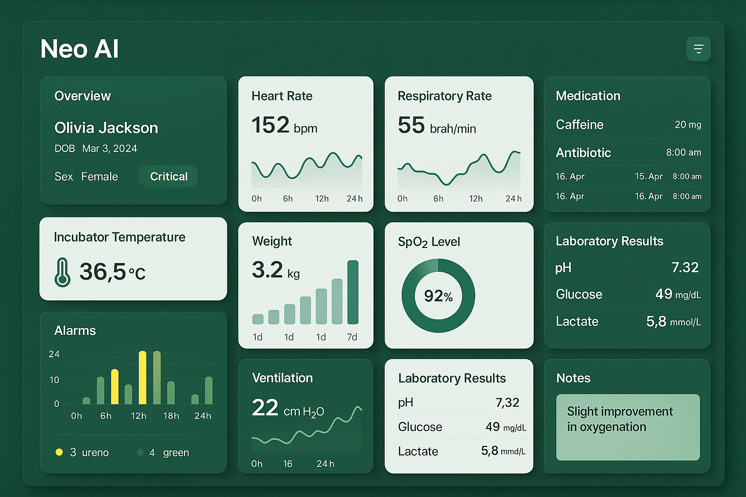 Neo AI EMR dashboard preview